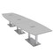 Skutchi Designs 45 in W, 165.75 in L, 29 in H, Engineered Wood Top, Grey HAR-BOT-46x168-DOU-ELEC-XD01 - alternate 1